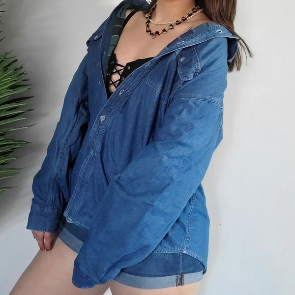 *SOLD* Vintage Dickies Flannel Lined Denim Shirt - Picture 3 of 8